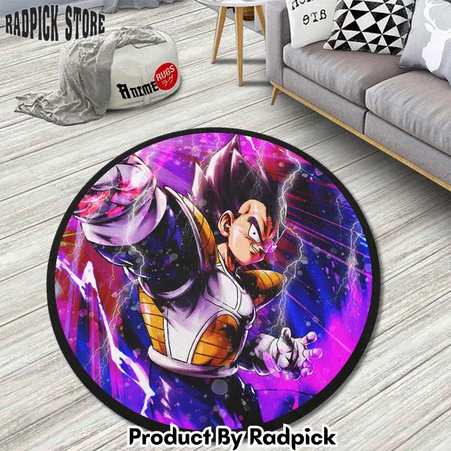 Vegeta skill round rug custom dragon ball anime circle carpet  rp0002541